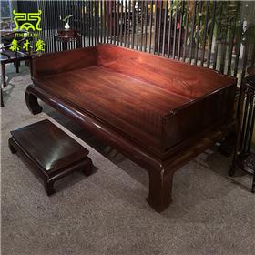 凭祥红木网集木堂老挝大红酸枝三围独板罗汉床全榫卯工艺红木家具